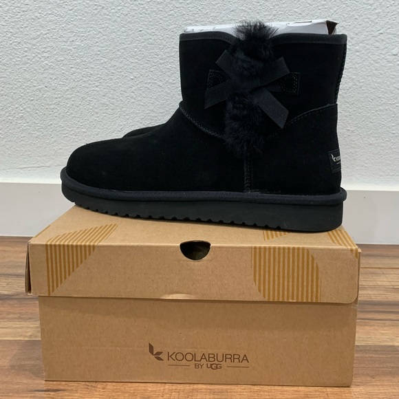 Koolaburra by UGG Victoria Mini Boots Black size 12 NWT - Picture 6 of 9